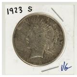 Coin 1923-S Peace Silver Dollar in Very Good