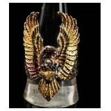Jewelry Sterling Silver Gold Nugget Eagle Ring