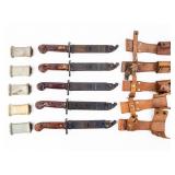 Knife Lot Of 5 Ak Bayonets With Sheaths