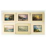 5 Thomas Kinkade Matted Prints