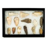 Framed Native American Arrowheads