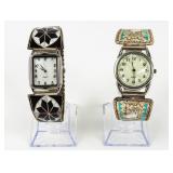 Jewelry Lot of 2 Wrist Watches with Sterling