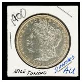Coin 1900 Morgan Silver Dollar Almost Unc. *