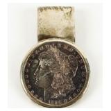 Coin Money Clip Morgan Silver Dollar with .925