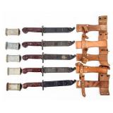 Knife Surplus Lot Of Ak Pattern Bayonets & Sheaths