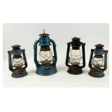 Lot of 4 Vintage Oil Lanterns