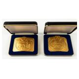 Set of 2 Limited Edition John Deere Belt Buckles