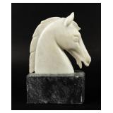 Vintage Italian Alabaster Horse Sculpture