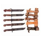 Knife Lot AK Bayonets & Scabbards 5 Total