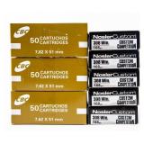 Ammo 150rds of 7.62x51mm and 100rds of .308 Am