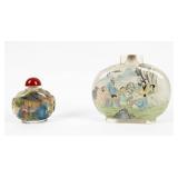 Set of 2 Chinese Inside-Painted Snuff Bottles