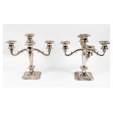 Set of 2 Silver-Plated Victorian Candelabras