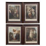 Art Lot of 4 "Cries of London" Framed Prints