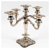 Silver-Plated Victorian Candelabra