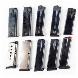 Magazine Mixed Lot Of 10 Pistol Magazines
