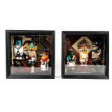 Set of 2 Decorative Kachina Shadowboxes