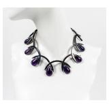 Jewelry Sterling Silver Vintage Amethyst Necklace