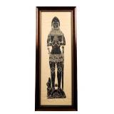 Vintage Brass Rubbing - Sir Robert De Bures