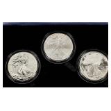 Coin American Eagle 20th Ann. Silver Set 3 Eagles
