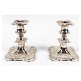 Antique Victorian Silver-Plated Candlesticks