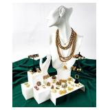 Jewelry Lot of Gold-Toned Costume Pieces