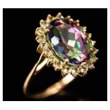 Jewelry 10kt Yellow Gold Mystic Topaz Ring