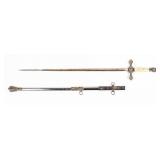Antique Masonic Knights Templar Sword