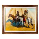 Artwork 'Sioux Chiefs' On Canvas, Artist R. White