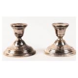 Pair of 2 Sterling Silver Weighted Candleholders