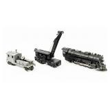 Lot of 3 Lionel Trains: Engine and Rail Cars