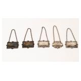 Set of 5 Decanter Labels