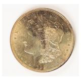 Coin 1921 Morgan Silver Dollar BU Golden Tone