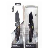 Knife Aegis AT Moss Green & Black Lot Of 2