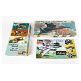 Lot of 3 Vintage Aircraft Model Kits