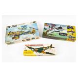 Lot of 3 Vintage Aircraft Model Kits