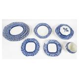 Lot of 10 Mixed Vintage Blue & White China
