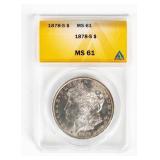 Coin 1878-S  Morgan Silver Dollar ANACS  MS61