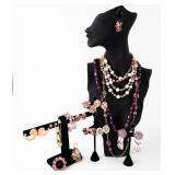 Jewelry Lot of Pink & White Costume Pieces