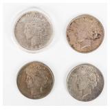 Coin (4)  Peace Silver Dollars 1922 & 1922-D