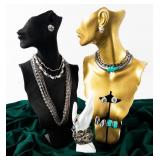 Jewelry Lot of Silver-Toned Costume Pieces