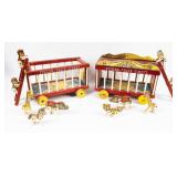 Lot Of 2 Fisher Price Circus Wagons