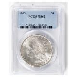 Coin 1889  Morgan Silver Dollar PCGS MS62