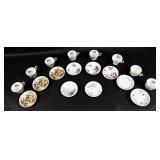 Mixed Bone China Cup and Saucer Pairings