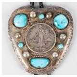 Jewelry Large Sterling Silver Bolo Tie One Peso