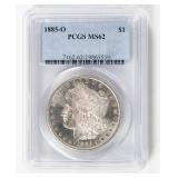 Coin 1885-O  Morgan Silver Dollar PCGS MS62