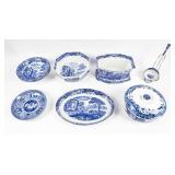 Lot of 10 Blue Italian Serving Dishes