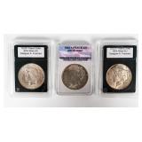 Coin (3)  Peace Silver Dollars  22, 23 &  23-S
