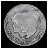 Coin 1981 Prince of Wales and Diana .925 Silver Pr