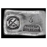 Coin 3 Troy Oz. .999 Silver Prospectors Rough Cast