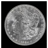 Coin 1884-O Morgan Silver Dollar Almost Unc.